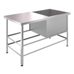 Ванна моечная Assum ВСРП-П-5/12-П (1200х700х850) с рабочей поверхностью