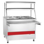 Мармит 2-х блюд Abat ЭМК-70КМ с подогреваемыми полками