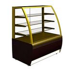 Витрина холодильная Kayman K-ВК-1300 Люкс (Бронзовый)