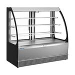 Витрина холодильная Kayman KВК-1305М Люкс (Серый матовый) открытая