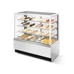 Витрина холодильная Chilz Vete KUB LUX 130 (белый глянец / шлифованная нержавейка)