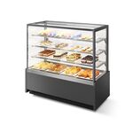 Витрина холодильная Chilz Vete KUB 90 (серый матовый / шлифованная нержавейка)