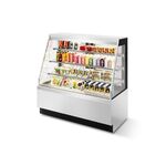 Витрина холодильная Chilz Vete KUB OFT 90 (белый глянец / шлифованная нержавейка)