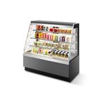 Витрина холодильная Chilz Vete KUB OFT 130 (серый матовый / шлифованная нержавейка)