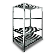 Стеллаж производственный Restoinox СТПР-6/4-ЭЦ с решётчатыми полками