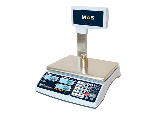 Весы торговые электронные Mas MR1-15P со стойкой