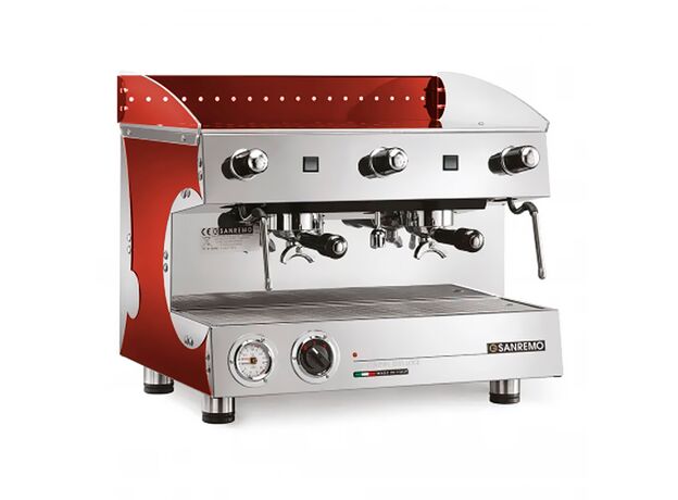 Кофемашина полуавтоматическая Sanremo Capri SAP DLX 2GR (красная)