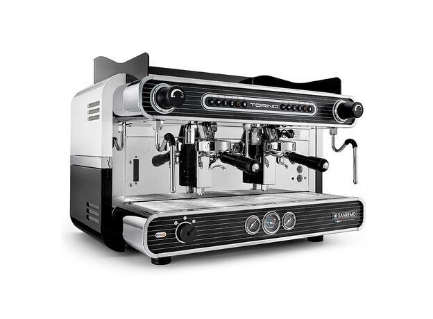 Кофемашина-автомат Sanremo Torino SED 2GR (черно-белая) низкая группа