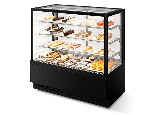Витрина холодильная Chilz Vete KUB 130 (чёрный муар / металлик)