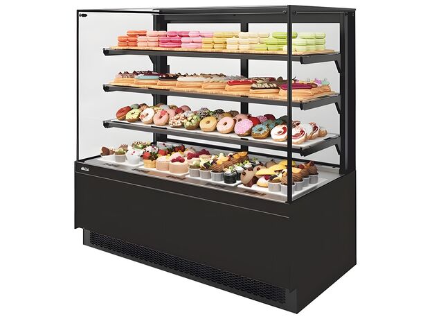 Витрина холодильная Chilz Vete II KUB 130 (чёрный муар / металлик)