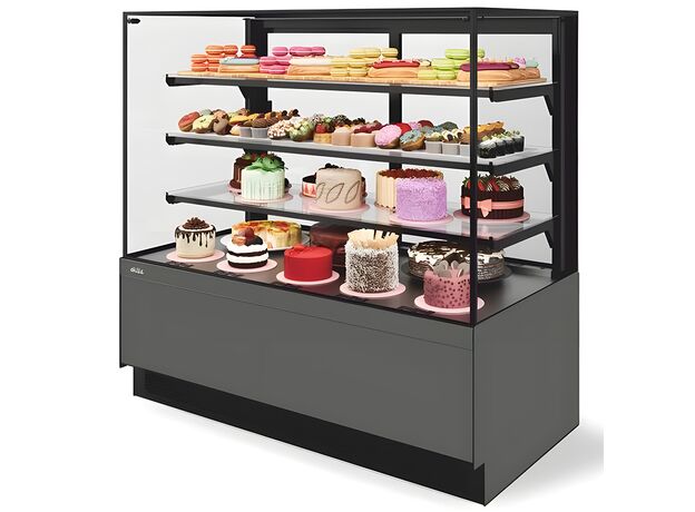 Витрина холодильная Chilz Vete II KUB LUX 90 (антрацит / серый матовый)
