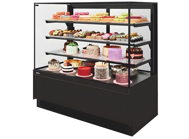 Витрина холодильная Chilz Vete II KUB LUX 90 (чёрный муар / металлик)